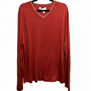 NORDSTROM Signature V-neck Burnt Red Sweater Size 2XL